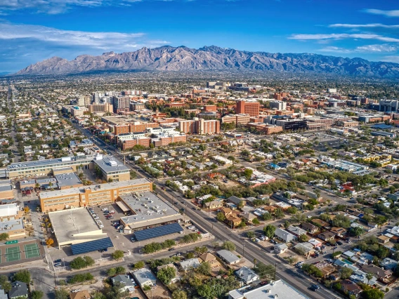 Sky view of Health Sciences campus.